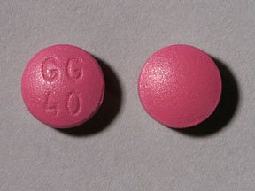 GG 40 Pill Images (Pink / Round)