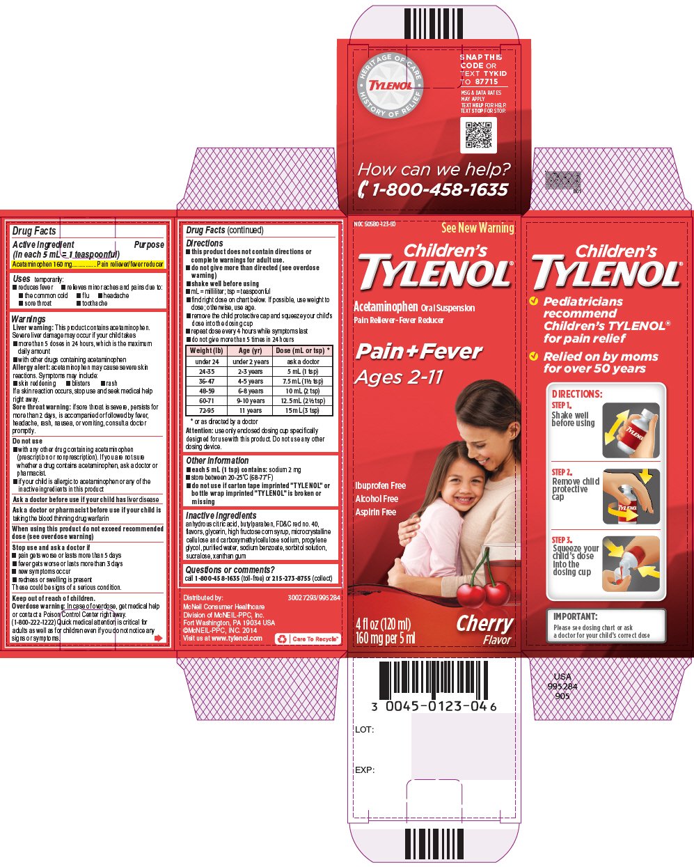 Childrens TYLENOL (suspension) Johnson & Johnson Consumer Inc., McNeil