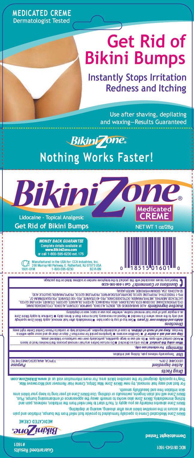 Bikini Zone Medicated CREME (cream) CCA Industries, Inc.