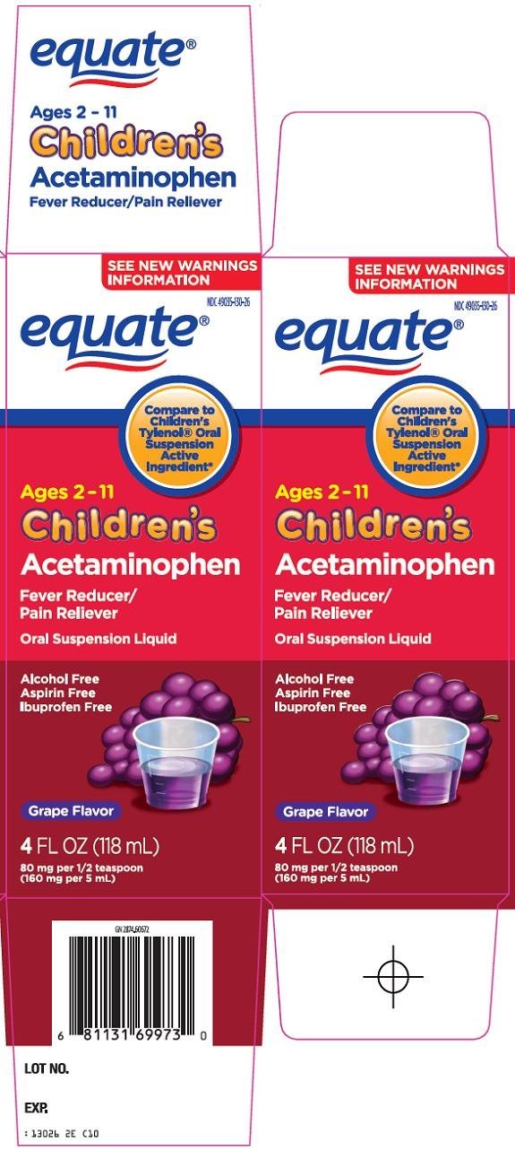 Equate childrens acetaminophen (suspension) WalMart Stores Inc