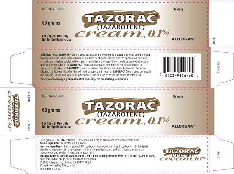 Tazorac Cream FDA prescribing information, side effects and uses