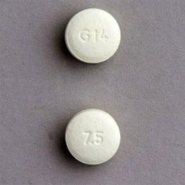 Pill G14 7.5 Yellow Round is Meloxicam