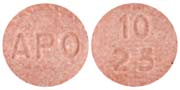 Enalapril maleate and hydrochlorothiazide 10 mg / 25 mg APO 10 25
