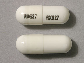 Pill RX627 RX627 White Capsule/Oblong is Gabapentin 