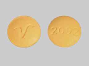 Pill 2092 V Yellow Round is Alprazolam Extended Release