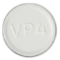 Pill VP4 White Round is Hyoscyamine Sulfate