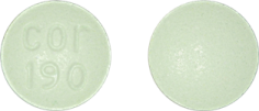 Pill cor 190 Green Round is Alprazolam Extended Release