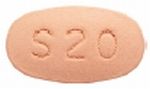 Pill M S 20 Brown Oval is Simvastatin