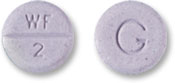 Pill WF 2 G Purple Round is Warfarin Sodium 