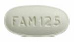 Pill FAM125 G White Oval is Famciclovir