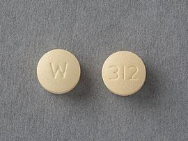 Pill W 312 Yellow Round is Donepezil Hydrochloride