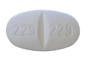 Pill 229 229 White Oval is Metformin Hydrochloride