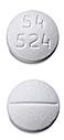 Pill 54 524 White Round is Tinidazole