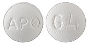 Pill APO G4 White Round is Galantamine Hydrobromide
