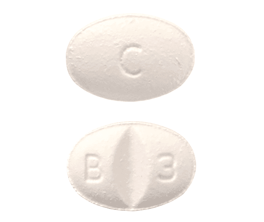Pill B 3 C White Oval is Escitalopram Oxalate