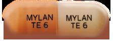 Pill MYLAN TE 6 MYLAN TE 6 Orange Capsule/Oblong is Tizanidine Hydrochloride