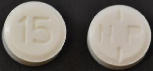 Pill N P 15 White Round is Oxycodone Hydrochloride