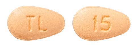 Pill TL 15 Orange Egg-shape is Trintellix