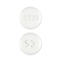 Pill 93 5721 White Round is Buprenorphine Hydrochloride and Naloxone Hydrochloride (Sublingual)