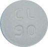 Pill CL 90 Yellow Round is Risedronate Sodium