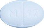 Pill M 17 White Oval is Levocetirizine Dihydrochloride