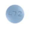 Pill KU 472 Blue Round is Paroxetine Hydrochloride Extended-Release