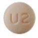 Pill M U2 Orange Round is Rosuvastatin Calcium