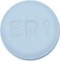 Pill ER 1 0.375 White Round is Pramipexole Dihydrochloride Extended-Release