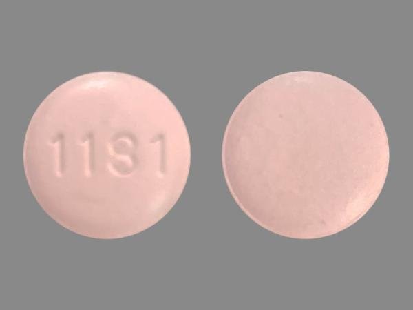 Pill 1181 Pink Round is Rosuvastatin Calcium
