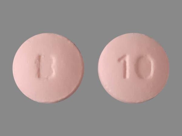 Pill B 10 Pink Round is Rosuvastatin Calcium