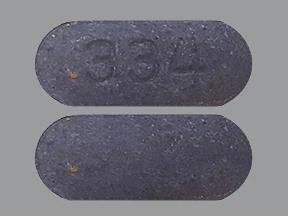 Pill 334 Blue Capsule/Oblong is Urimar-T