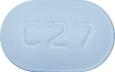 Pill C27 White Capsule/Oblong is Metformin Hydrochloride and Pioglitazone Hydrochloride
