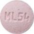 Pill ML 54 Pink Round is Candesartan Cilexetil