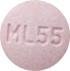 Pill ML 55 Pink Round is Candesartan Cilexetil