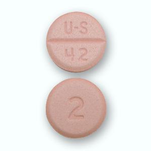 U-S 42 2 Pill Red Round 10mm - Pill Identifier