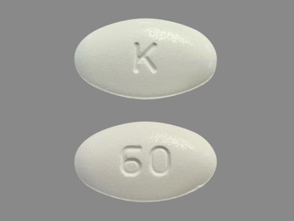 Pill K 60 White Oval is Armodafinil