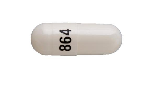 Pill 864 White Capsule/Oblong is Topiramate Extended-Release