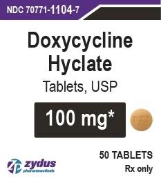 Doxycycline hyclate 100 mg D77