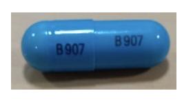 Pill B907 B907 Blue Capsule/Oblong is Tetracycline Hydrochloride