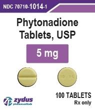 Phytonadione 5 mg 10 14