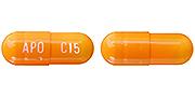 Pill APO C15 Orange Capsule/Oblong is Cyclobenzaprine Hydrochloride Extended-Release