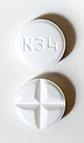 Pill N34 White Round is Acetazolamide