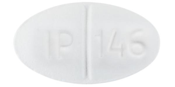 Pill IP 146 White Oval is Hydrocodone Bitartrate and Ibuprofen