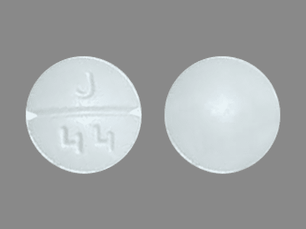 Pill J 44 White Round is Trazodone Hydrochloride