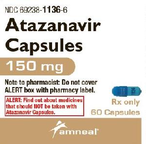 Atazanavir sulfate 150 mg Amneal 150 mg 1136