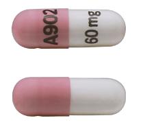 Pill A902 60 mg Pink & White Capsule/Oblong is Methylphenidate Hydrochloride Extended-Release