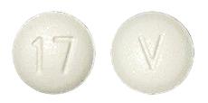 Pill V 17 White Round is Zafirlukast