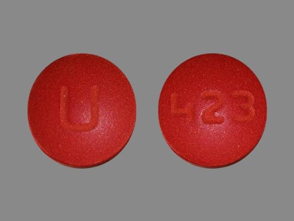 Pill U 423 Orange Round is Amitriptyline Hydrochloride