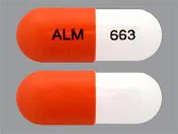 Pill ALM 663 Orange & White Capsule/Oblong is Loreev XR