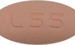 Pill L55 Orange Oval is Niacin Extended-Release